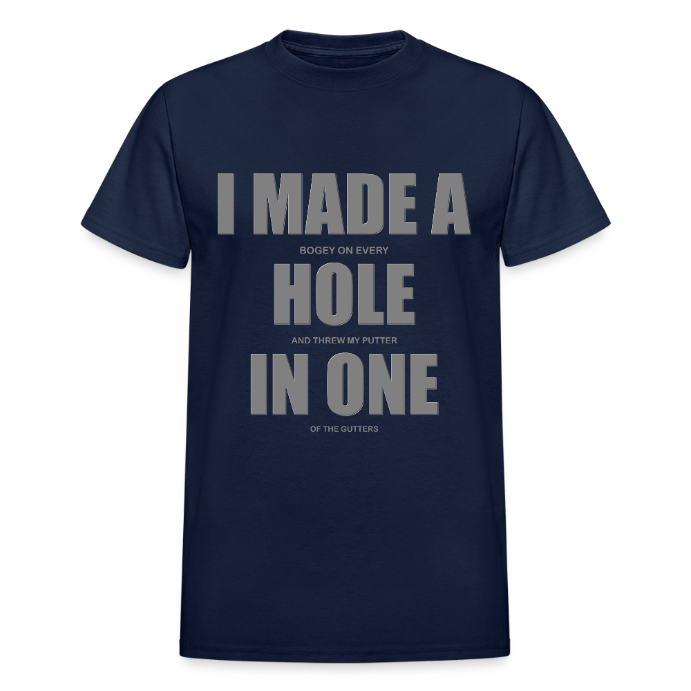 I Made a Hole In One Shirt, Hole In One, Golf Shirt, Gift For Him, Gift For Dad, Gift For Her, Birthday Golf Gift, Gifts For Friends, - navy