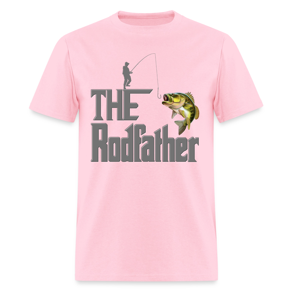 The Rodfather T-Shirt, Funny Fishing, Fishing Rod Shirt, Lake Lover Shirt, Fishing Gift For Men, Dad Fishing Shirt, Father Day Shirt - pink