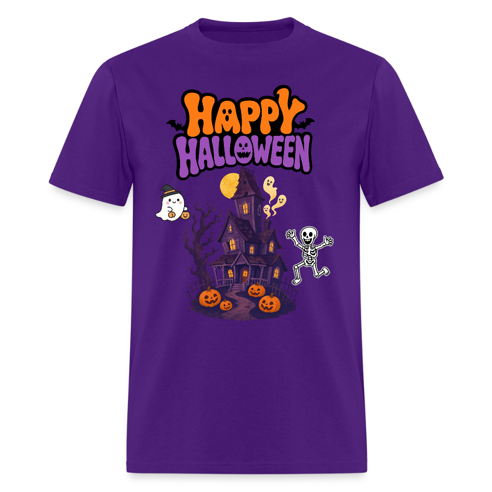 Happy Halloween Shirt, Trick Or treat, Halloween Horror, October 31st, Halloween Pumpkin, Scary Halloween, Spooky Halloween, Funny Halloween, Creepy Halloween Ghost, Halloween Party, Jack O Lantern - purple