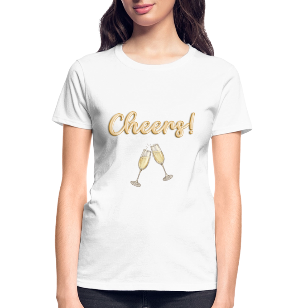 Cheers Shirt, New Years Shirt, Nye Shirt, Gold Glitter New Years Shirt, Women New Years Eve Shirt, NYE, NYE Shirt, New Year New Me Shirt - white