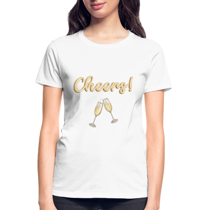 Cheers Shirt, New Years Shirt, Nye Shirt, Gold Glitter New Years Shirt, Women New Years Eve Shirt, NYE, NYE Shirt, New Year New Me Shirt - white