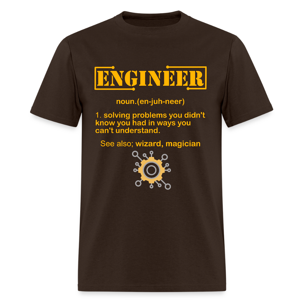 Engineer Definition Shirt, Dictionary Shirt, Funny Cool Shirt, Student Engineering Shirt, Engineer Lover Shirt, Mechanic Gift Idea, Birthday Gift - brown