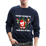 Dabbing Through, The Snow With My Ho's, Ugly Christmas Sweater, Christmas Sweater, Xmas Sweater, Funny Christmas Sweater, Men Christmas Sweater - navy