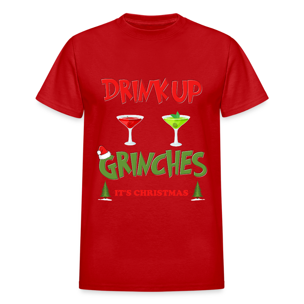 Drink Up Grinches Shirt, Christmas Gifts, Holiday Party, Funny Christmas Shirt, Family Christmas Shirts, Funny Holiday, What Up Grinches Tee, It's Christmas Shirt - red