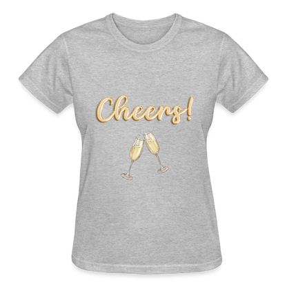 Cheers Shirt, New Years Shirt, Nye Shirt, Gold Glitter New Years Shirt, Women New Years Eve Shirt, NYE, NYE Shirt, New Year New Me Shirt - heather gray