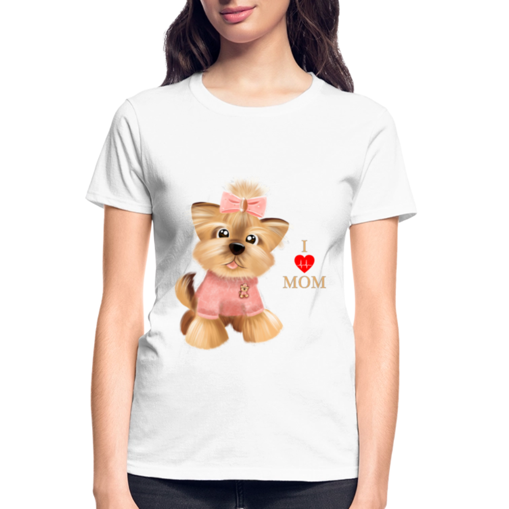 Dog Lover Shirt, Dog Mama Shirt, I Love Mom Dog Shirt, Funny Dog Lover Shirt, Cute Dog Shirt, Dog Dad Shirt, Dog Mom Shirt, Gift For Her - white