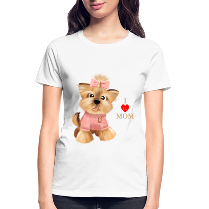 Dog Lover Shirt, Dog Mama Shirt, I Love Mom Dog Shirt, Funny Dog Lover Shirt, Cute Dog Shirt, Dog Dad Shirt, Dog Mom Shirt, Gift For Her - white