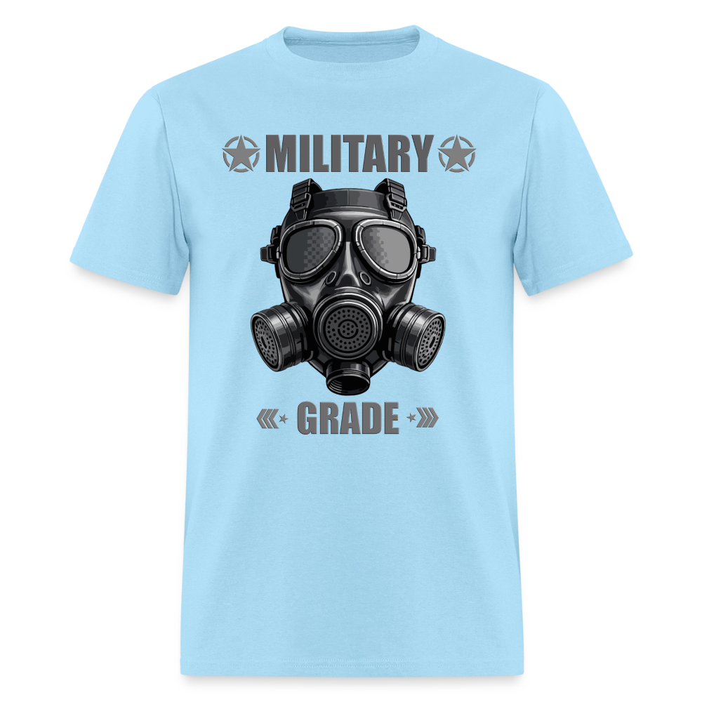 Military Grade Shirt, Gas Mask Shirt, Military Mask Shirt, Gas Gas Gas Shirt, Military Shirt, Riot Shirt, Funny Military Tee, Military Saying, Military Phrase, Military Lover Gift, Military Lover, Veteran Gift - powder blue