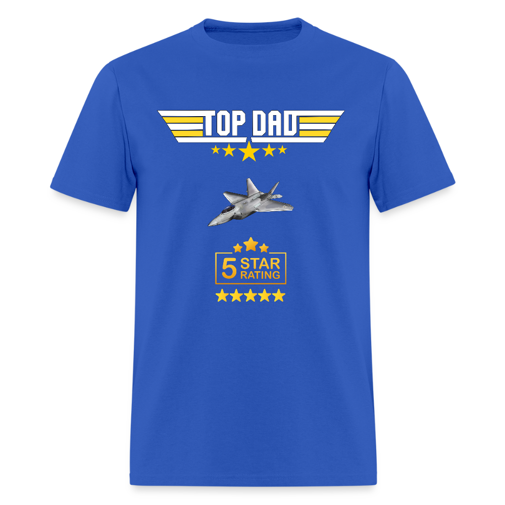 Fathers Day Gift, Gift For Dad, Top Dad Shirt, Top Dad T-Shirt, Funny Dad Shirt, Gift For Husband, Five 5 Star Dad Shirt, Fathers Day Gift - royal blue