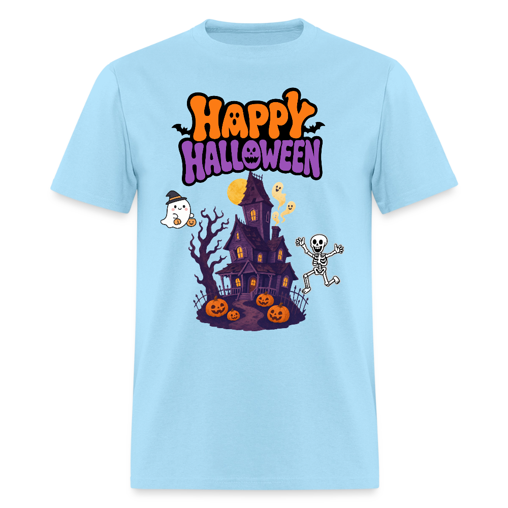 Happy Halloween Shirt, Trick Or treat, Halloween Horror, October 31st, Halloween Pumpkin, Scary Halloween, Spooky Halloween, Funny Halloween, Creepy Halloween Ghost, Halloween Party, Jack O Lantern - powder blue