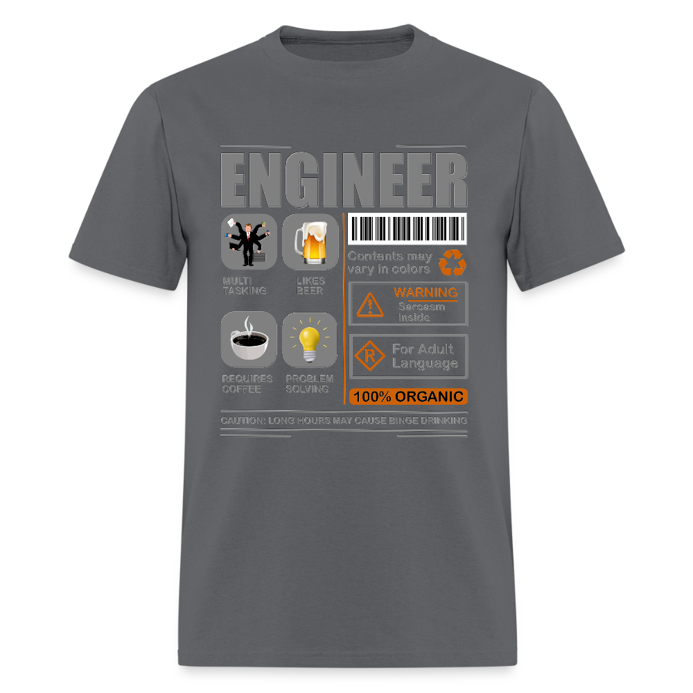 Engineering Shirt, Engineering Gift, Funny Cool Shirt, Student Engineering Shirt, Engineer Lover Shirt, Mechanic Gift Idea T-Shirt - charcoal