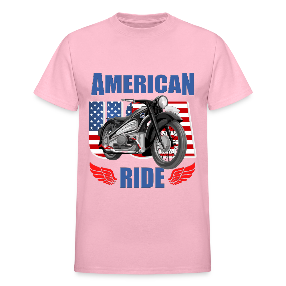 Motorcycle Gift, American Ride Shirt, Motorcycle Shirt, Biker Shirt, Motorcycle Tshirt, Motorcycle Shirts, Motorcycle T Shirt, Biker Shirts - light pink