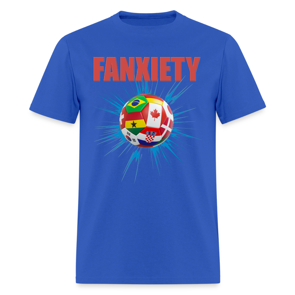 Fanxiety Shirt, Faniety, Soccer Fan Shirt, North American World Cup, World Cup 2026, Soccer Shirt, World Cup, Football Shirt, 2026 World Cup Shirt, Game Day Shirt, World Cup Trophy - royal blue