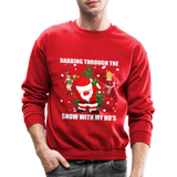 Dabbing Through, The Snow With My Ho's, Ugly Christmas Sweater, Christmas Sweater, Xmas Sweater, Funny Christmas Sweater, Men Christmas Sweater - red