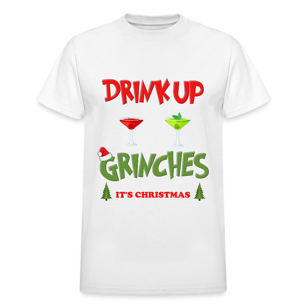 Drink Up Grinches Shirt, Christmas Gifts, Holiday Party, Funny Christmas Shirt, Family Christmas Shirts, Funny Holiday, What Up Grinches Tee, It's Christmas Shirt - white