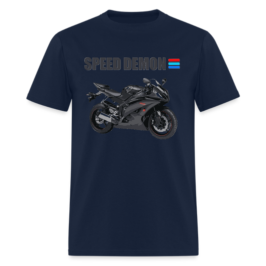 Motorcycle Shirt, Biker Shirt, Motorcycle Gift, Speed Demon Shirt, Motorcycle Tshirt, Motorcycle T Shirt, Racing Shirt, Sports Bike Shirt, - navy