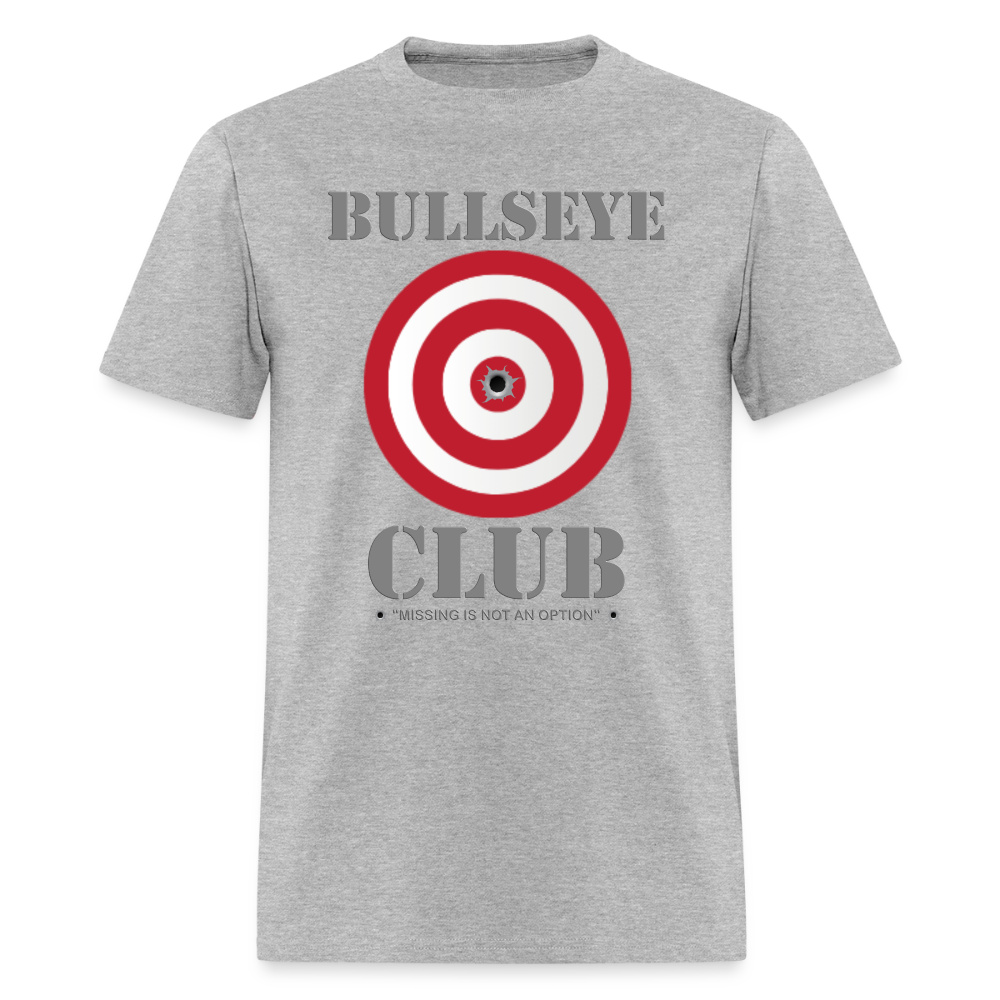 Bullseye Club Shirt, Missing Is Not An Option, Range Day Shirt, Gun Lover Shirt, Long Range Shooting Shirt, Rifle Shirt, Bullet Hole Shirt,  Gun Lover Gift,  Bullet Gun Shirt, Funny Bullet Gun, Gun Lover - heather gray