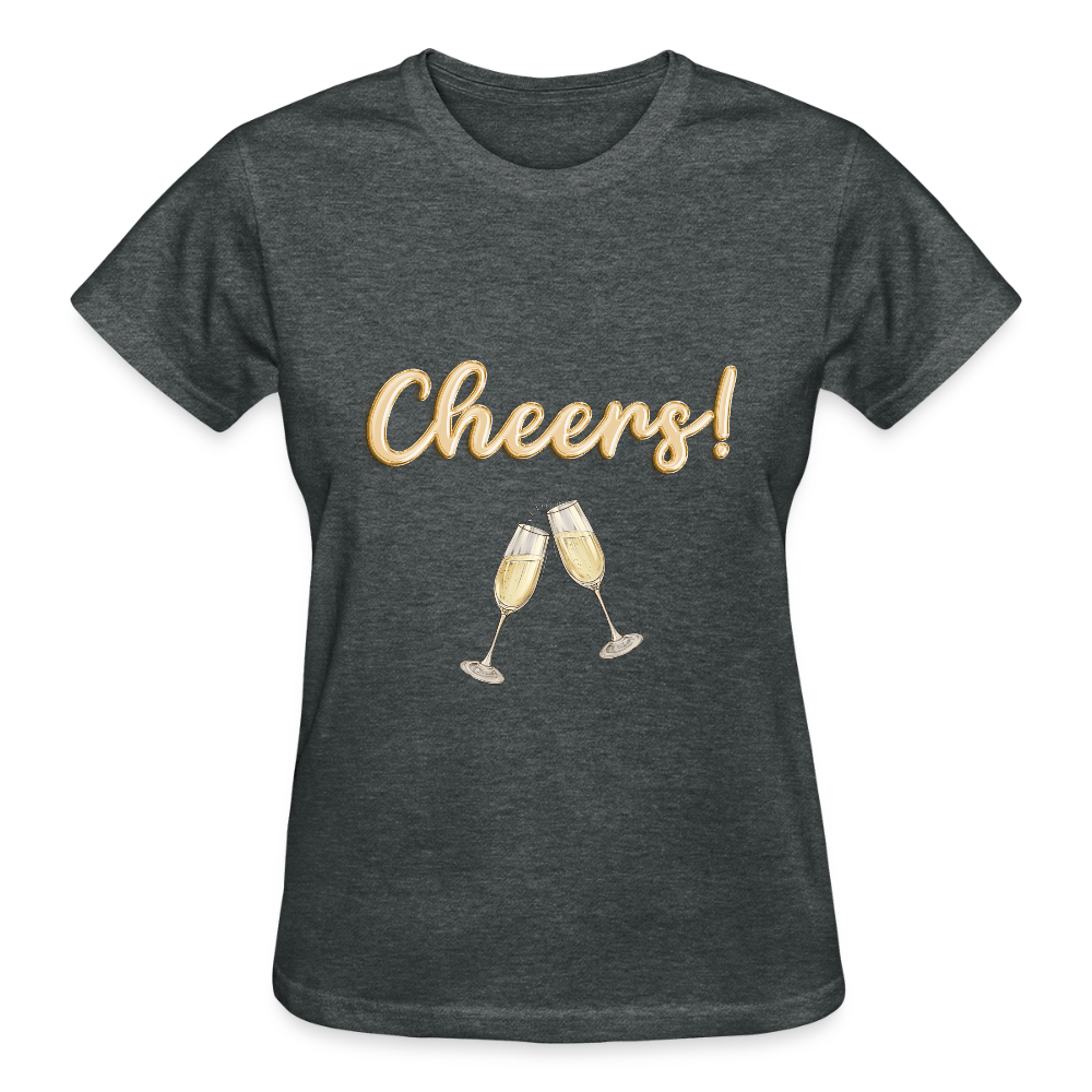 Cheers Shirt, New Years Shirt, Nye Shirt, Gold Glitter New Years Shirt, Women New Years Eve Shirt, NYE, NYE Shirt, New Year New Me Shirt - deep heather