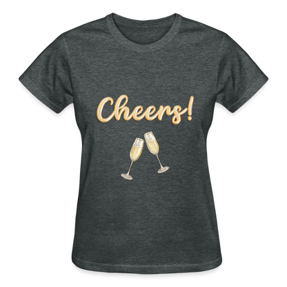Cheers Shirt, New Years Shirt, Nye Shirt, Gold Glitter New Years Shirt, Women New Years Eve Shirt, NYE, NYE Shirt, New Year New Me Shirt - deep heather