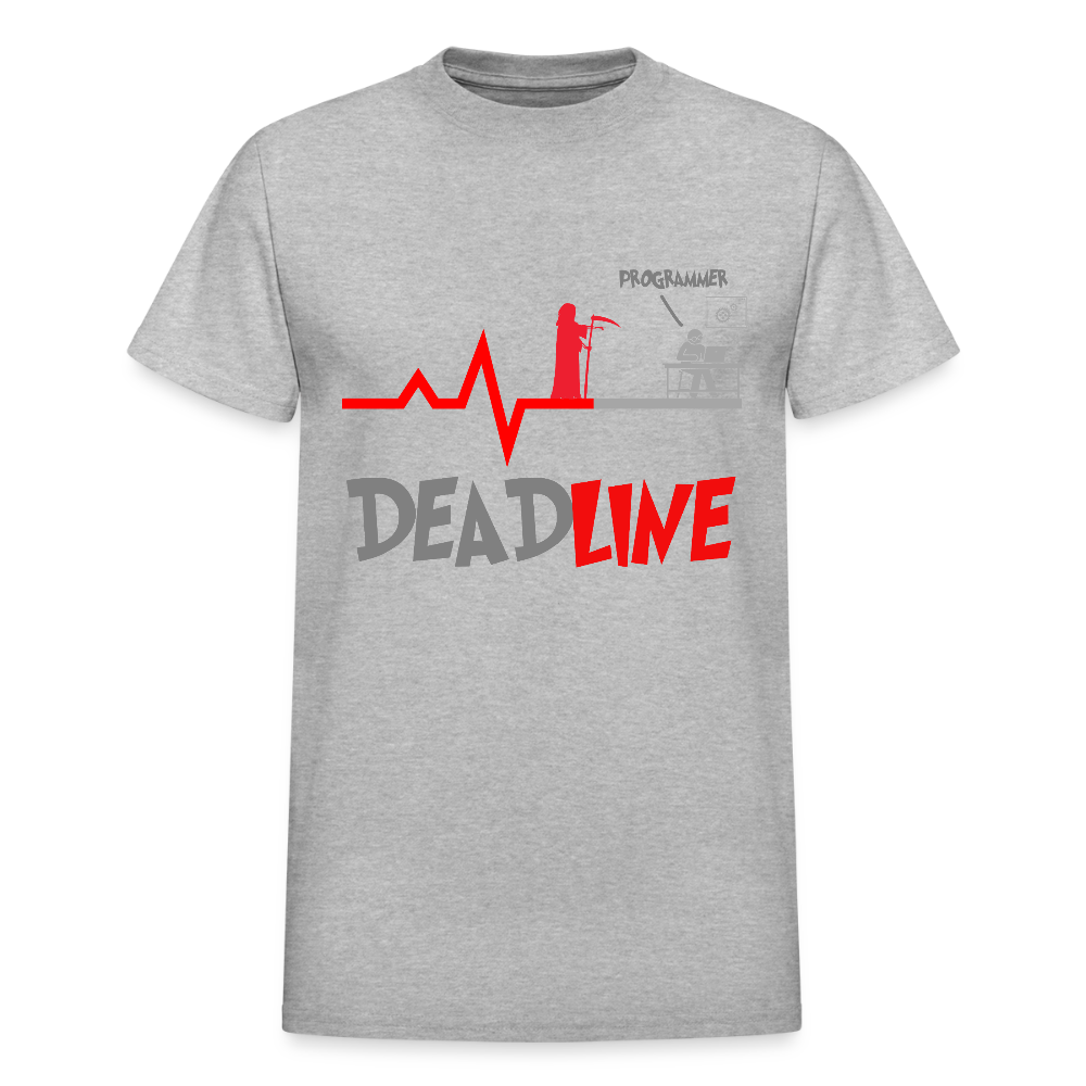 Deadline Programmer Shirt, Coder Shirt, Coding T Shirt, Funny Shirt, Grim Reaper Shirt, Computer Shirt, Developer t shirt - heather gray