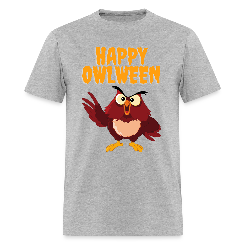 Happy Owlween, Happy Halloween, Monster, Trick Or Treat, Halloween, Spooky, Scary, Skull, halloween sweater, owl house, Men's Premium T-Shirt - heather gray