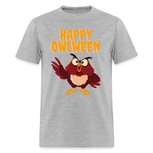 Happy Owlween, Happy Halloween, Monster, Trick Or Treat, Halloween, Spooky, Scary, Skull, halloween sweater, owl house, Men's Premium T-Shirt - heather gray