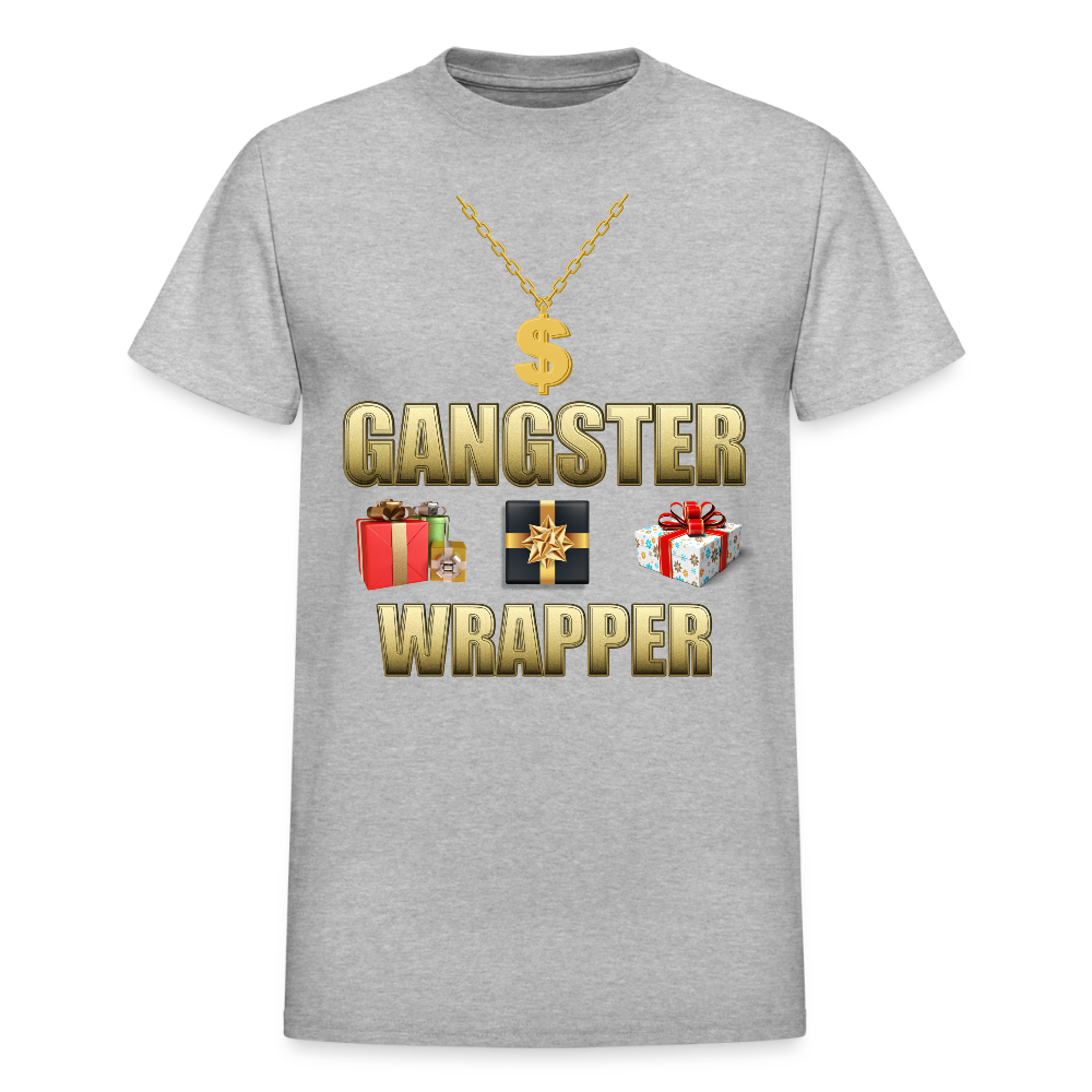 Funny Christmas Shirt, Gangster Wrapper Shirt, Gangsta Wrapper T-Shirt, Gangsta Wrapper Tshirt, Gangsta Wrapper Shirt, Funny Christmas Shirt, Wrapping Shirt - heather gray
