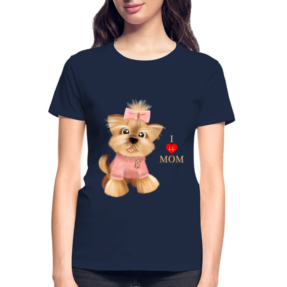 Dog Lover Shirt, Dog Mama Shirt, I Love Mom Dog Shirt, Funny Dog Lover Shirt, Cute Dog Shirt, Dog Dad Shirt, Dog Mom Shirt, Gift For Her - navy