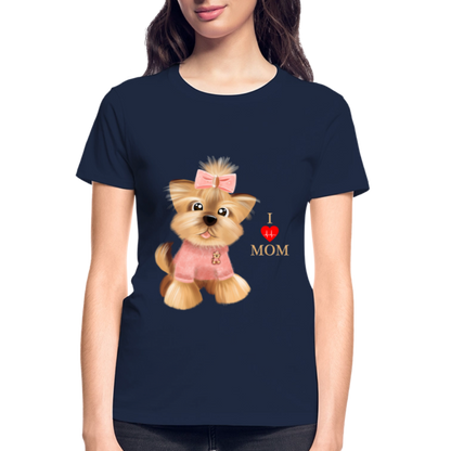 Dog Lover Shirt, Dog Mama Shirt, I Love Mom Dog Shirt, Funny Dog Lover Shirt, Cute Dog Shirt, Dog Dad Shirt, Dog Mom Shirt, Gift For Her - navy