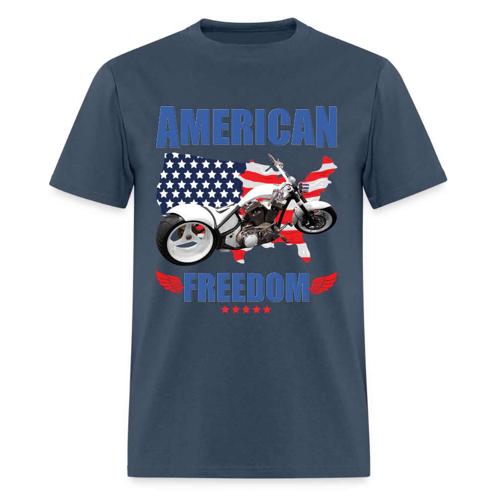 American Freedom Shirt, Motorcycle Shirt, Biker Shirt, Motorcycle Gift, Motorcycle Tshirt, Motorcycle Shirts, Motorcycle T Shirt, Biker Shirt -  blue dusk