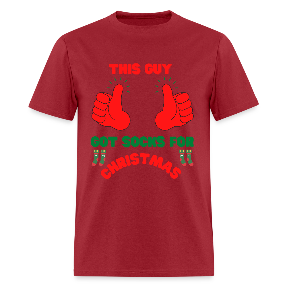 This Guy Got Socks For Christmas Shirt, Christmas Gifts, Holiday Party, Funny Christmas Shirt, Family Christmas Shirts, Funny Holiday, Christmas Socks Tee, This Guy Christmas Shirt - dark red