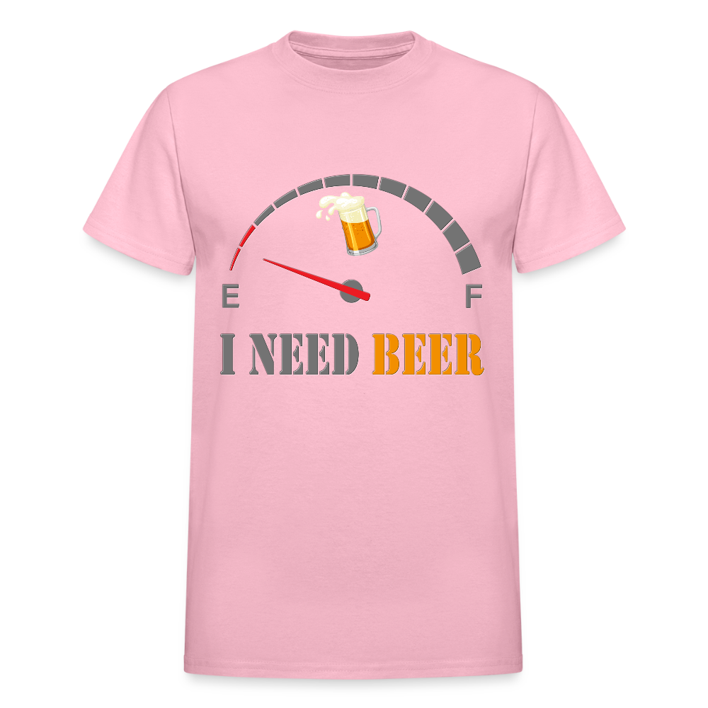 Beer Lovers Shirt, I Need Beer Shirt, Fuel Gauge Shirt, Beer Froth, Funny Beer Lovers, I Need Beer, Funny Drinking Shirt, Beer Humor Shirt - light pink