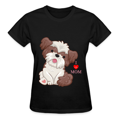 Dog Lover Shirt, Dog Mama Shirt, I Love Mom Dog Shirt, Funny Dog Lover Shirt, Cute Dog Shirt, Dog Dad Shirt, Dog Mom Shirt, Gift For Her - black