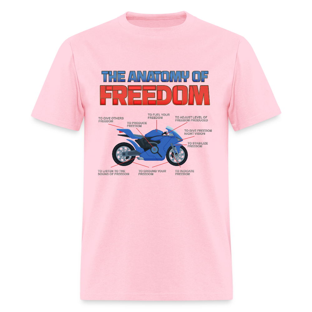The Anatomy Of Freedom Shirt, Motorcycle Gift, Biker Lover Gift, Gift For Biker, Motor Cross, Motorcycle Anatomy - pink