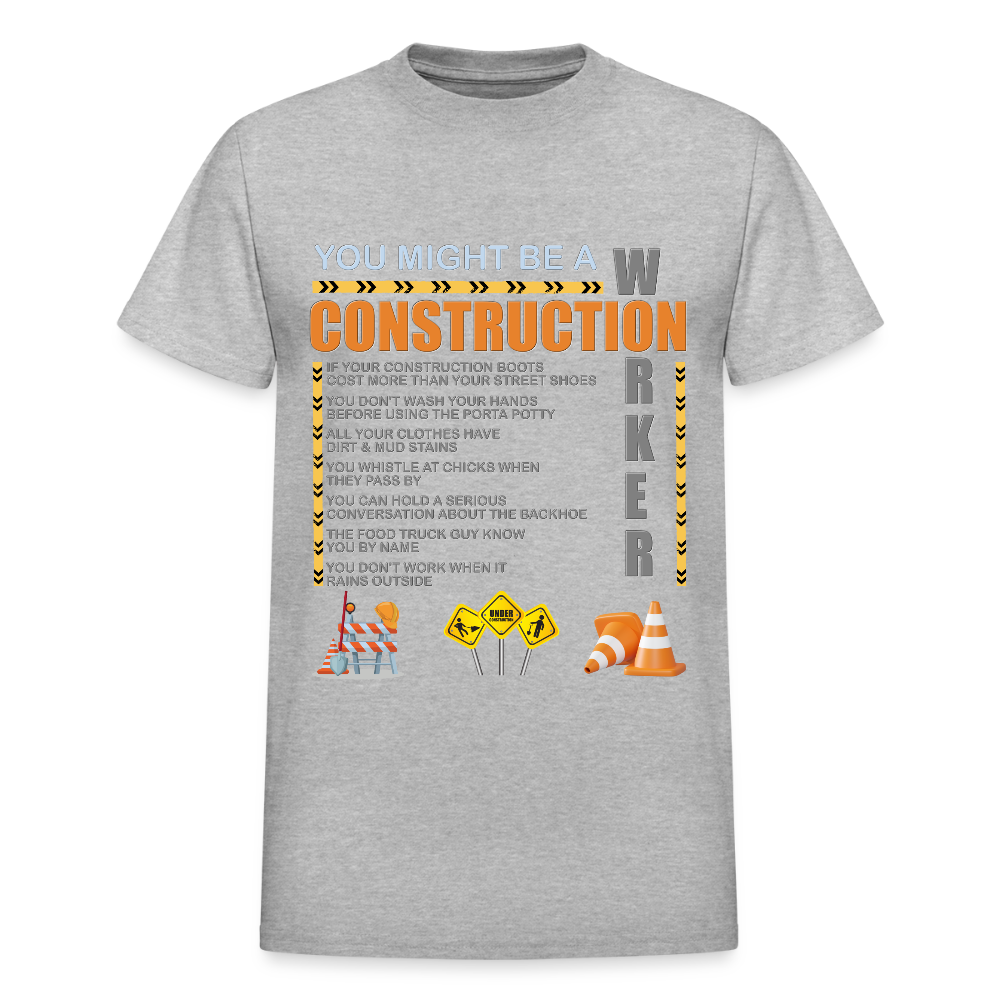 Construction Gift, Construction Crew, Construction Worker, You Might Be A, Construction Party, Construction Manager, Engineering Shirt, Dump Truck Shirt, Construction Theme, Funny Dad Shirt, Fathers Day Shirt - heather gray