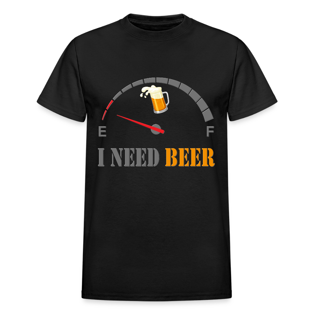 Beer Lovers Shirt, I Need Beer Shirt, Fuel Gauge Shirt, Beer Froth, Funny Beer Lovers, I Need Beer, Funny Drinking Shirt, Beer Humor Shirt - black