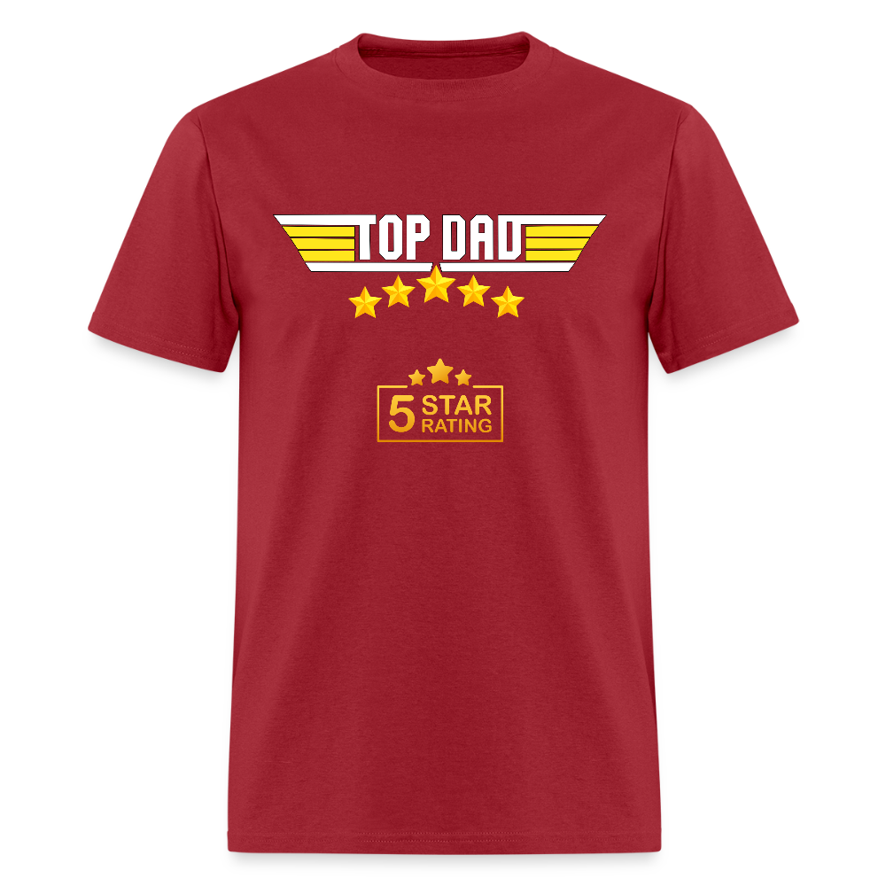 Gift For Dad, Fathers Day Gift, Top Dad Shirt, Top Dad T-Shirt, Funny Dad Shirt, Gift For Husband, Best Dad Shirt, Fathers Day Gift Idea - dark red