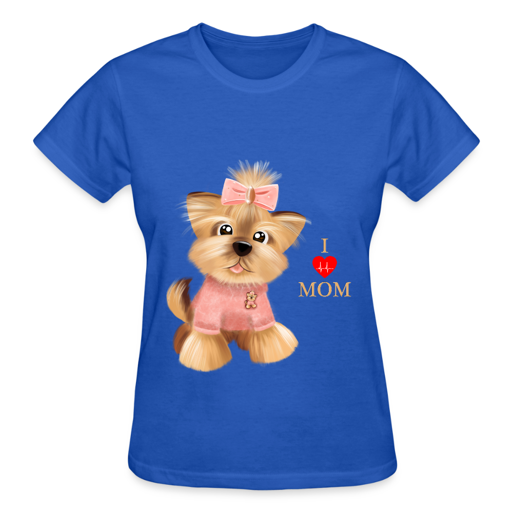 Dog Lover Shirt, Dog Mama Shirt, I Love Mom Dog Shirt, Funny Dog Lover Shirt, Cute Dog Shirt, Dog Dad Shirt, Dog Mom Shirt, Gift For Her - royal blue