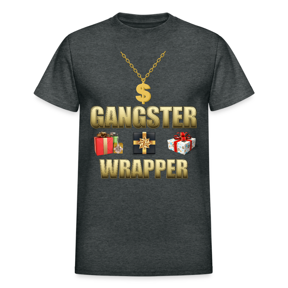 Funny Christmas Shirt, Gangster Wrapper Shirt, Gangsta Wrapper T-Shirt, Gangsta Wrapper Tshirt, Gangsta Wrapper Shirt, Funny Christmas Shirt, Wrapping Shirt - deep heather
