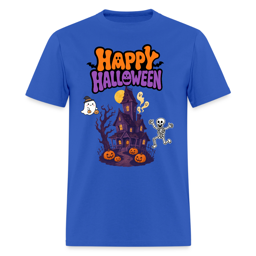 Happy Halloween Shirt, Trick Or treat, Halloween Horror, October 31st, Halloween Pumpkin, Scary Halloween, Spooky Halloween, Funny Halloween, Creepy Halloween Ghost, Halloween Party, Jack O Lantern - royal blue