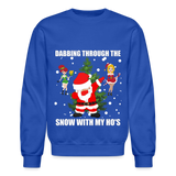 Dabbing Through, The Snow With My Ho's, Ugly Christmas Sweater, Christmas Sweater, Xmas Sweater, Funny Christmas Sweater, Men Christmas Sweater - royal blue