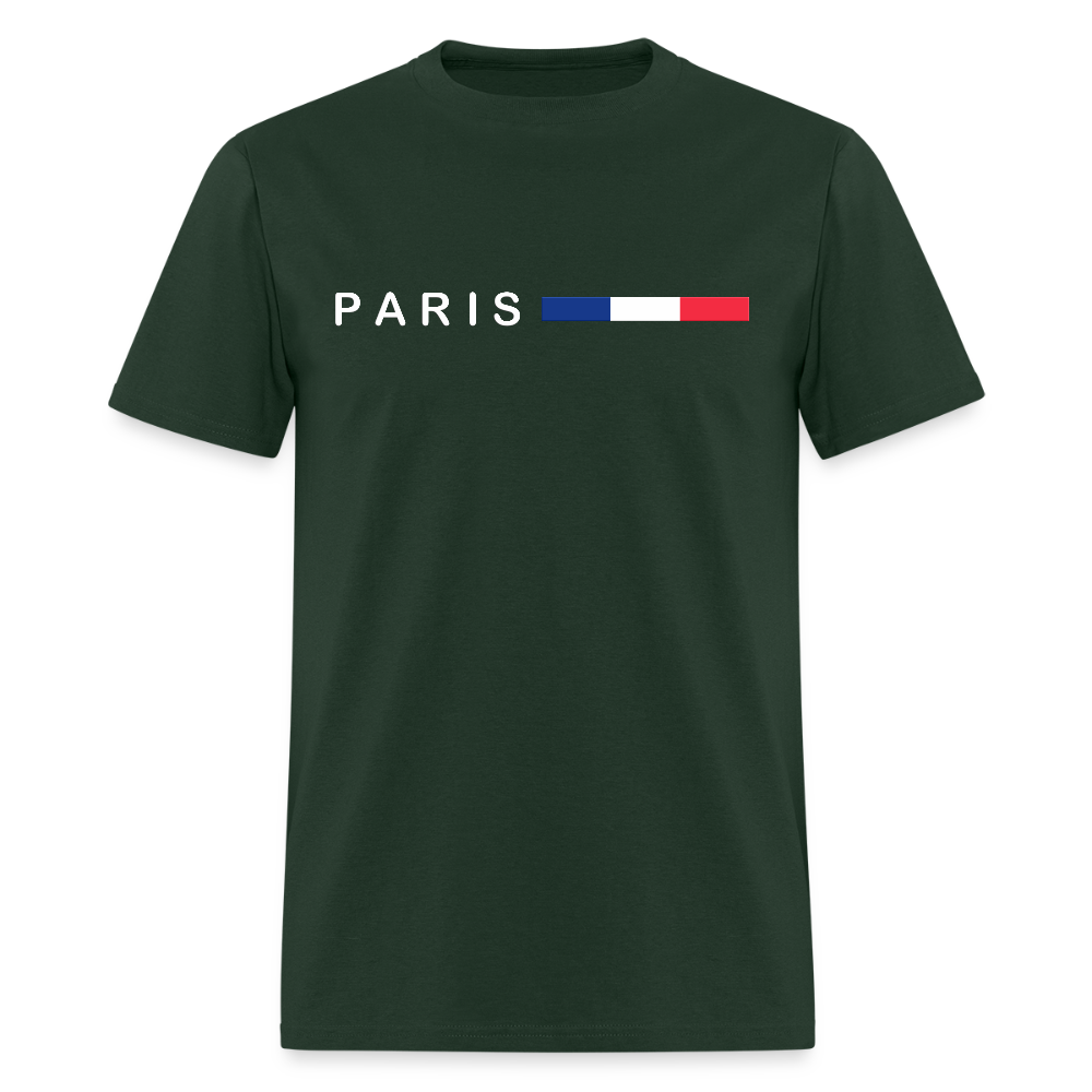 Paris Flag Shirt, Paris Flag T-Shirt, France Flag, Paris t-shirt, Paris souvenir, Paris gift, Paris Unisex t-shirt, Paris Style Shirt, France Shirt, France t-shirt, Eiffel Tower shirt - forest green