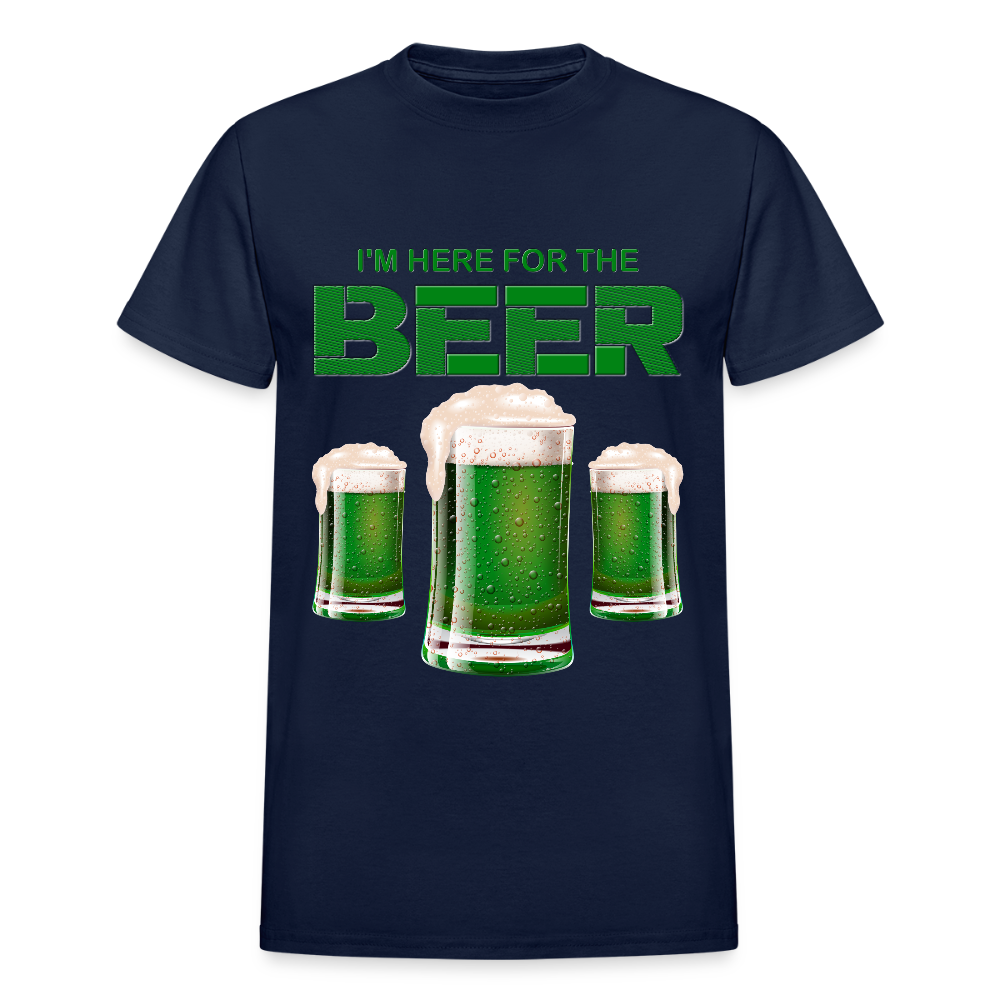 I'm Here For The Beer, Beer Drinking Shirt, Green Beer, St Patrick Day Shirt, Shamrock Shirt, Irish Shirt, Lucky Shirt, St Patricks Shirt, St Patricks Day Tee, St Patricks Day Gifts - navy