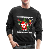 Dabbing Through, The Snow With My Ho's, Ugly Christmas Sweater, Christmas Sweater, Xmas Sweater, Funny Christmas Sweater, Men Christmas Sweater - black