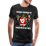 Dabbing Through, The Snow With My Ho's, Ugly Christmas Shirt, Christmas Shirt, Xmas Shirt, Funny Christmas Shirt, Men Christmas Shirt, Christmas T-shirt - charcoal grey