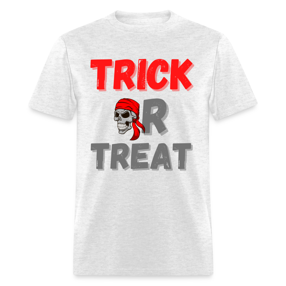 Trick or treat, halloween, horror, cute, october, pumpkin, scary, spooky, funny, cat, creepy, fall, ghost, halloween party, witch, autumn, candy, kawaii, jack o lantern, skeleton, trick or treating, Men's Premium T-Shirt - light heather gray