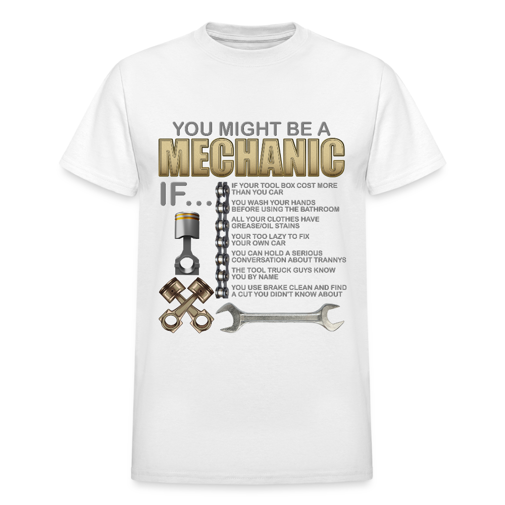 Mechanic Gift, Mechanic Shirt, You Might Be A Mechanic, Diesel Mechanic, Gift For Mechanic, Car Mechanic, Car Guy Shirt, Funny Dad Shirt - white