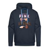 Adult Humor Shirt, The Shocker Symbol Hoodie, Inappropriate adult sexual humor, 2 in the pink, 1 in the stink, butt play anal joke, Two, One - navy