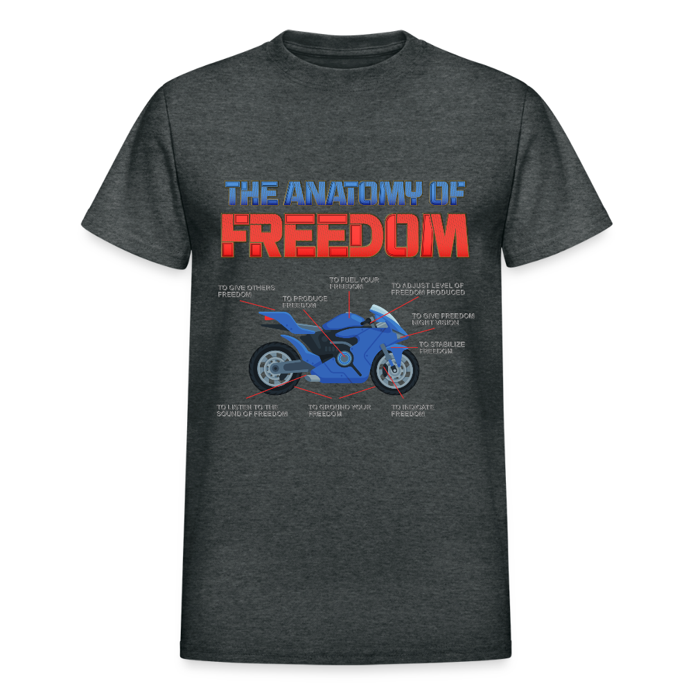 The Anatomy Of Freedom Shirt, Motorcycle Gift, Biker Lover Gift, Gift For Biker, Motor Cross, Motorcycle Anatomy - deep heather