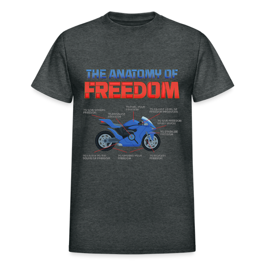 The Anatomy Of Freedom Shirt, Motorcycle Gift, Biker Lover Gift, Gift For Biker, Motor Cross, Motorcycle Anatomy - deep heather